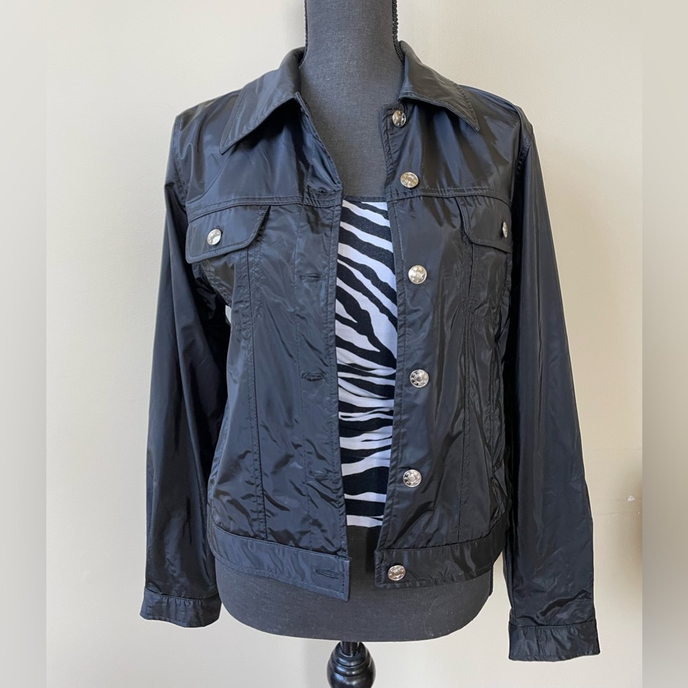 VINTAGE 90'S - Black Jacket - Water resistant fabric - Size M.